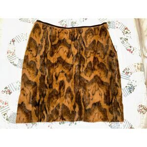 VINTAGE 90'S GIANFRANCO FERRE FUZZY ANIMAL PRINT SKIRT ITALY 44 FARFETCH